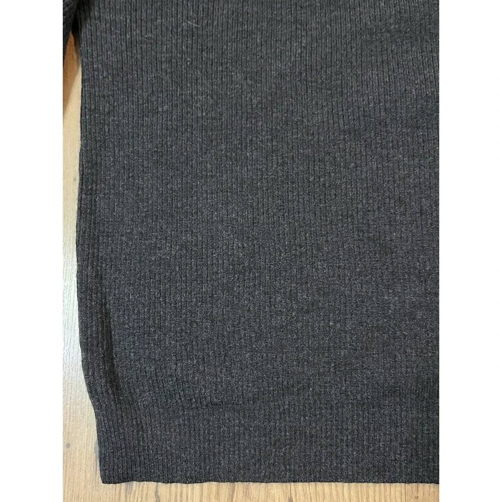 Vintage J.Crew Oarsman Turtleneck Sweater XL Merino Wool Fisherman Black Italy